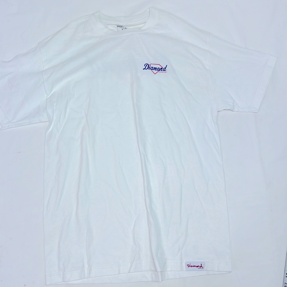 #1037 Tilly’s `Diamond Life Edition’ White T-Shirt | Size: L